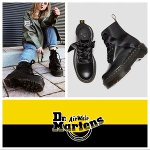 Dr. Martens Shiny Black Platform Boots